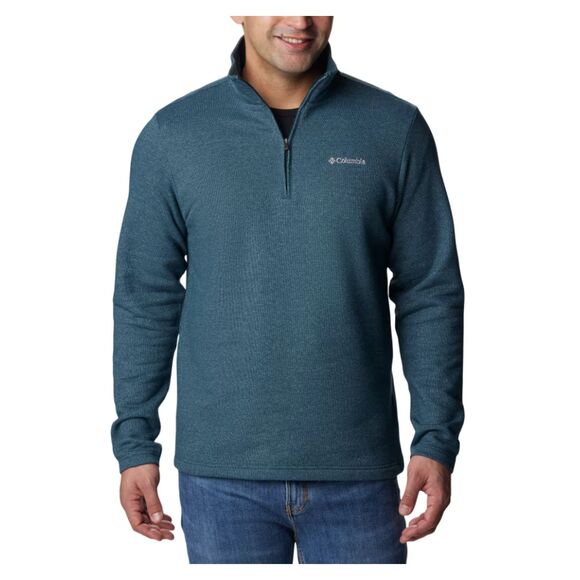 Men Columbia Great Hart Mountain III Half-Zip Pullover in Night Wave Heather XL - Picture 1 of 8